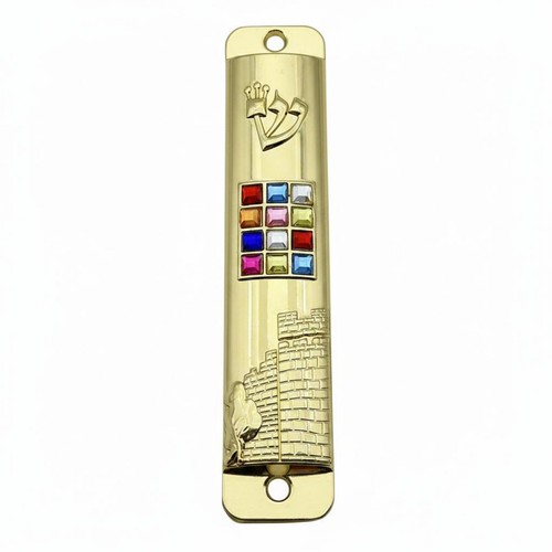 Metall mezuzah glänzend - metall-mezuzah,