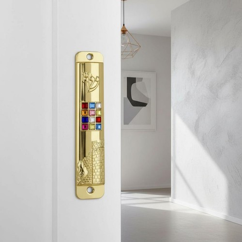 Metall mezuzah glänzend - metall-mezuzah,