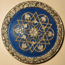 Historische Puderdose Messing