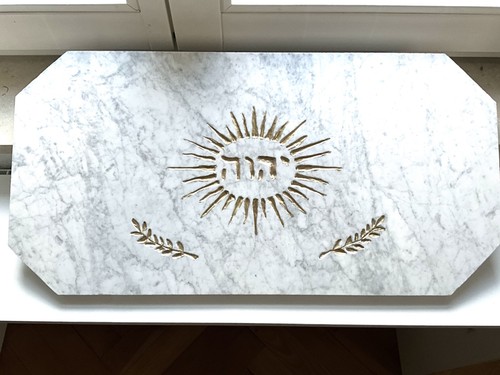 Judaica marmorplatte mit - judaica,